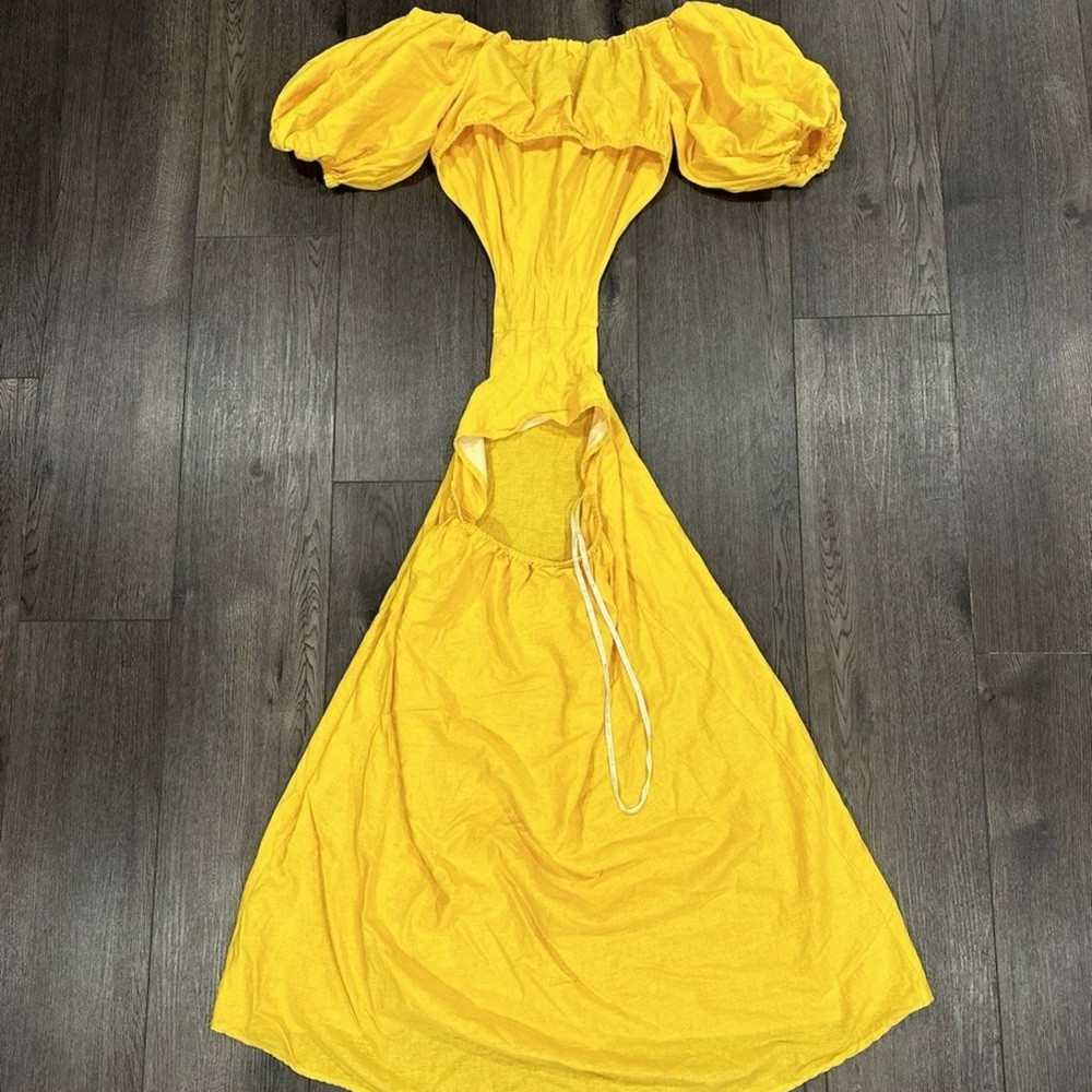 Anthropologie Farm Rio Woman’s off the shoulder Knotted midi dress size XS - Picture 7 of 10